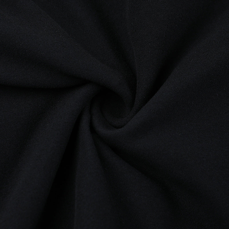 Fall & Holiday Ready: Chic Black Square Neck Long Sleeve Mini Dress - Flattering Ruched Skater