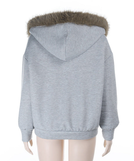 Cozy Chic Faux Fur Lined Zip-Up Hoodie – Your Essential Fall & Winter Comfort