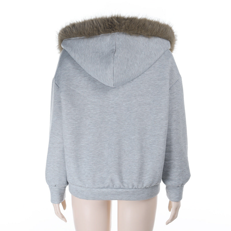 Cozy Chic Faux Fur Lined Zip-Up Hoodie – Your Essential Fall & Winter Comfort