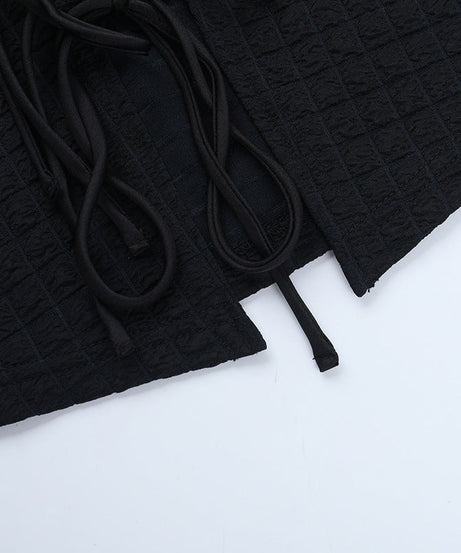 Fall Chic Tie-Front V-Neck Long Sleeve Cropped Top for Women - Versatile & Trendy