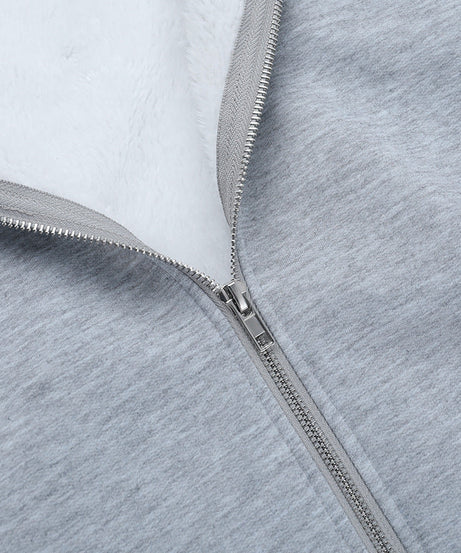 Cozy Chic Faux Fur Lined Zip-Up Hoodie – Your Essential Fall & Winter Comfort