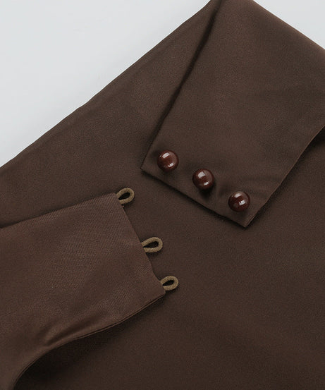 Sculpting Chocolate Halter Backless Mini Dress – Fall Party & Date Night Ready