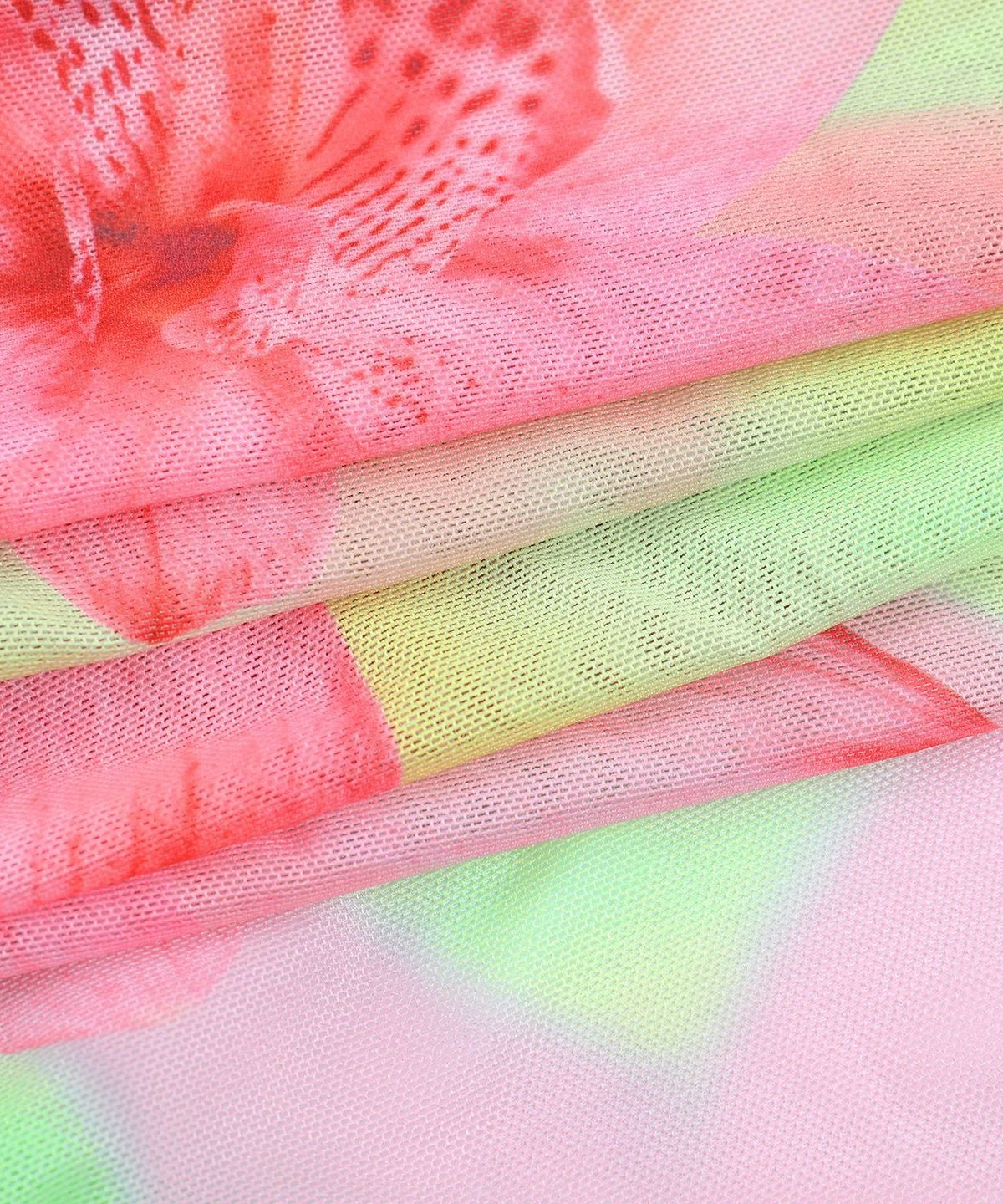 Vibrant Tropical Bloom Halter Top - Self-Tie & Backless for Resort & Spring/Summer 2026