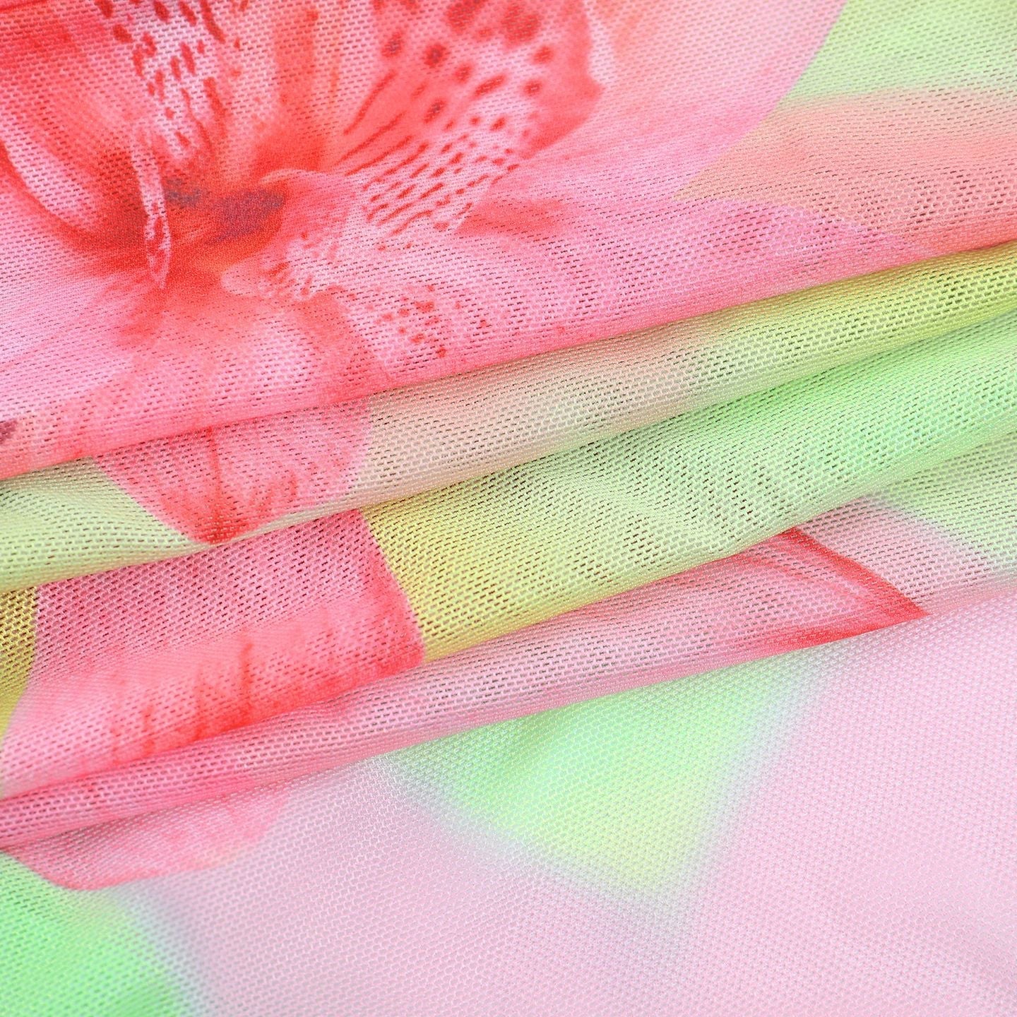 Vibrant Tropical Bloom Halter Top - Self-Tie & Backless for Resort & Spring/Summer 2026