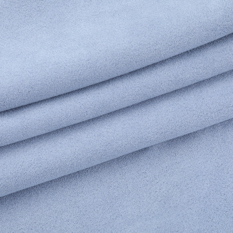 Effortless Fall Chic: Soft Suede-Feel Sky Blue Shacket for Women