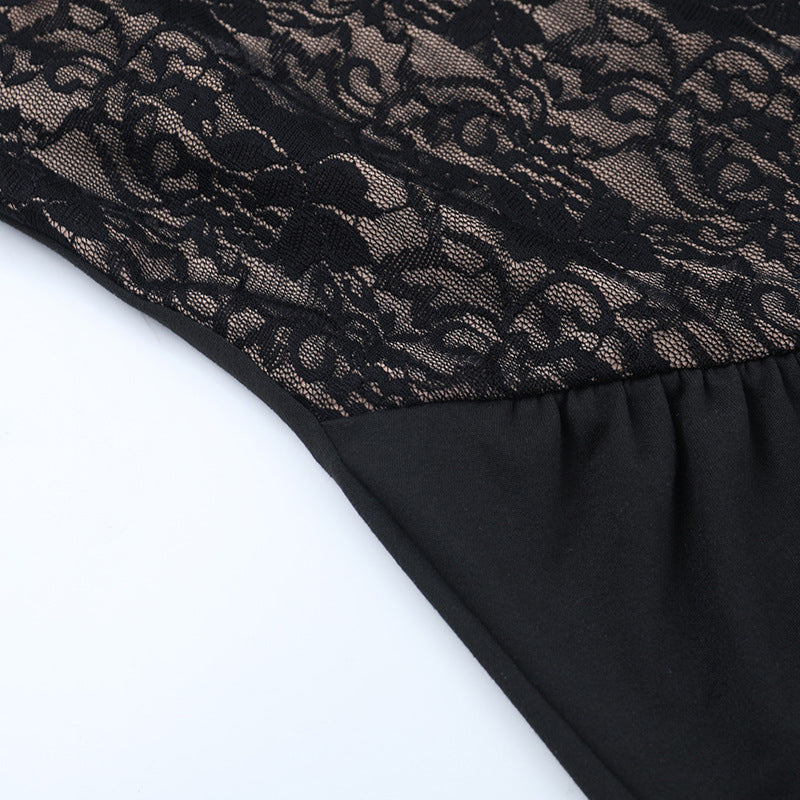 Alluring Black Lace Halter Maxi Dress - Fall Evening & Holiday Ready