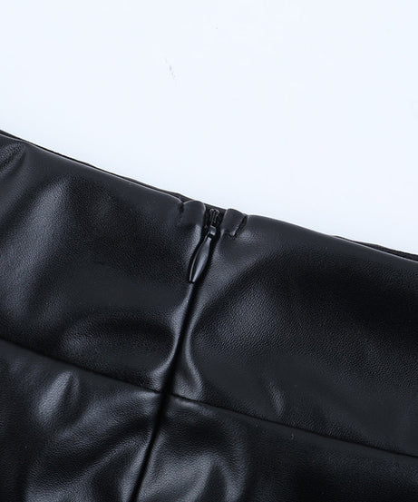 Sleek Black Faux Leather Maxi Skirt - Chic Fall & Holiday Statement for Women