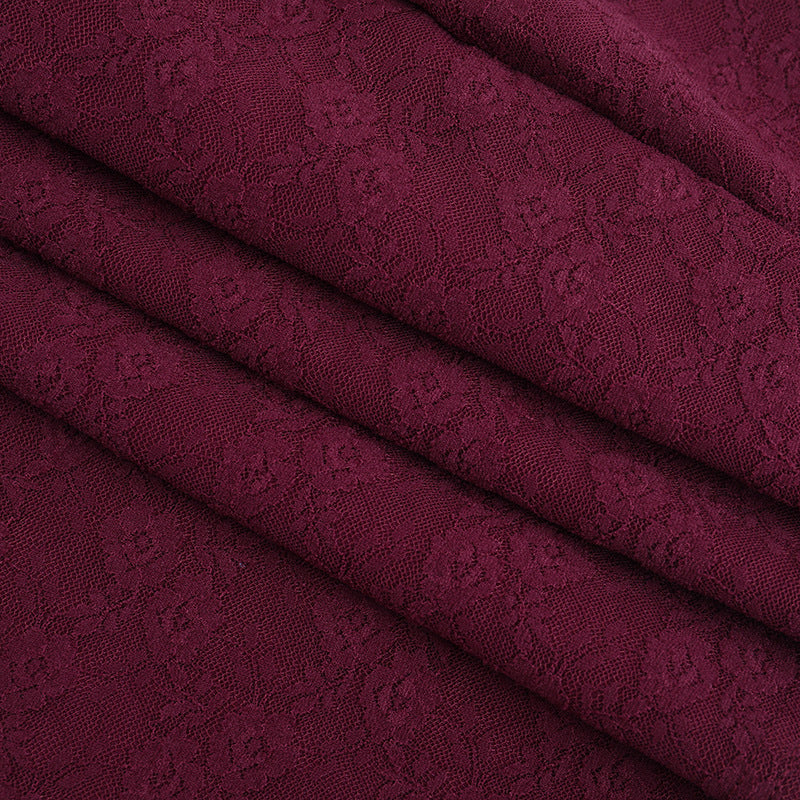 Plunging V-Neck Burgundy Lace Bodycon Mini Dress - Fall & Holiday Party Glam