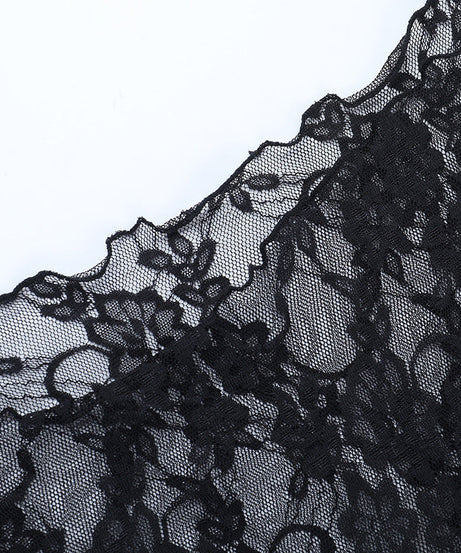 Sultry Black Lace Long Sleeve Top | Sheer Chic for Fall Nights & Holiday Parties