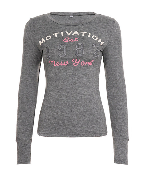 Motivation Est. 1982 New York Women's Long Sleeve Top – Cozy Fall Essential