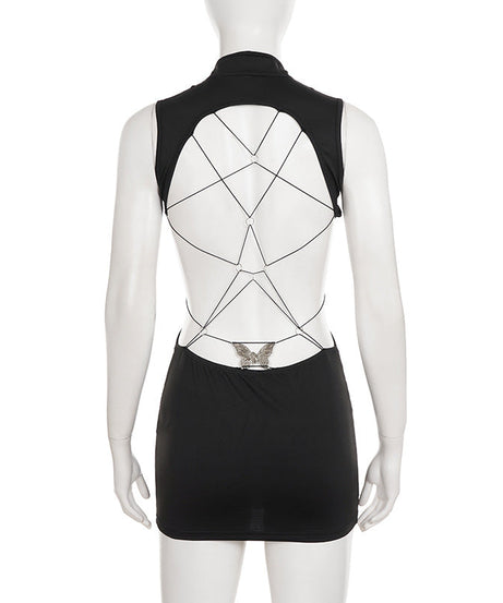 Siren Butterfly Backless Mini Dress – Your Daring Fall & Holiday Party Statement