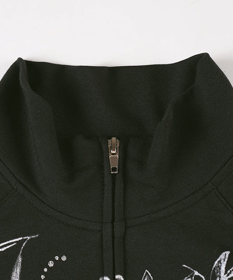 Women's 'World Famous' Tattoo Art Graphic Zip-Up Jacket - Edgy Fall Street Style