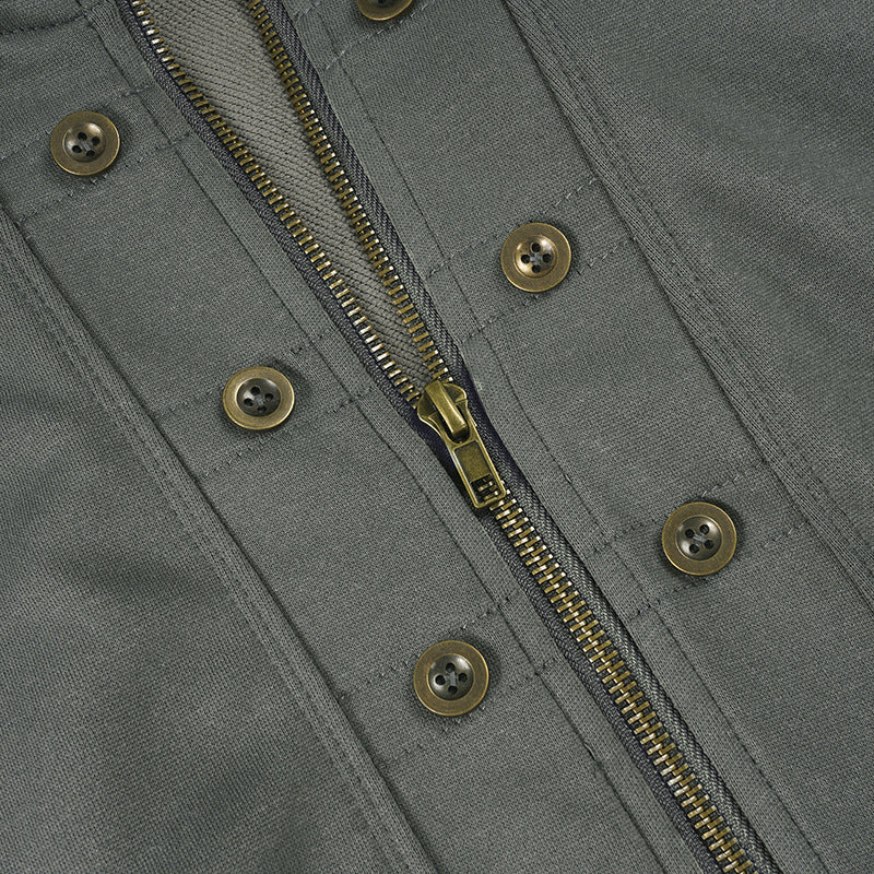 Women's Y2K Cargo Utility Hooded Jacket - Chic Fall Zip-Up Streetwear