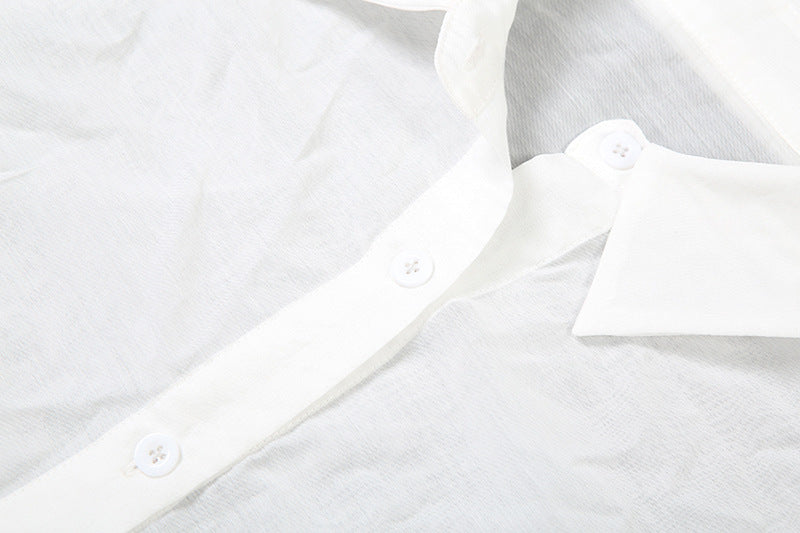 Elevated White Twist-Front Tunic Shirt Dress | Effortless Fall & Holiday Style