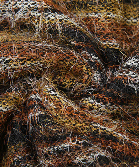 Trendy Fall Fuzzy Striped Knit Mini Skirt | Y2K Chic & Cozy for Women