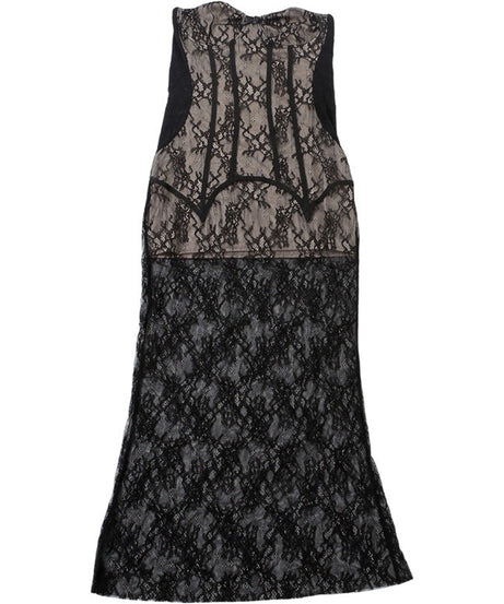Bewitching Noir Lace Sweetheart Bustier Maxi Gown with Sheer Bolero – Perfect for Halloween & Fall Soirees