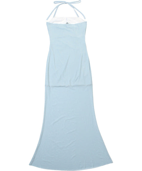 Fall Soirée Luxe: Blush Halter Maxi Dress & Sheer Bolero Set | Elegant Party & Resort Wear