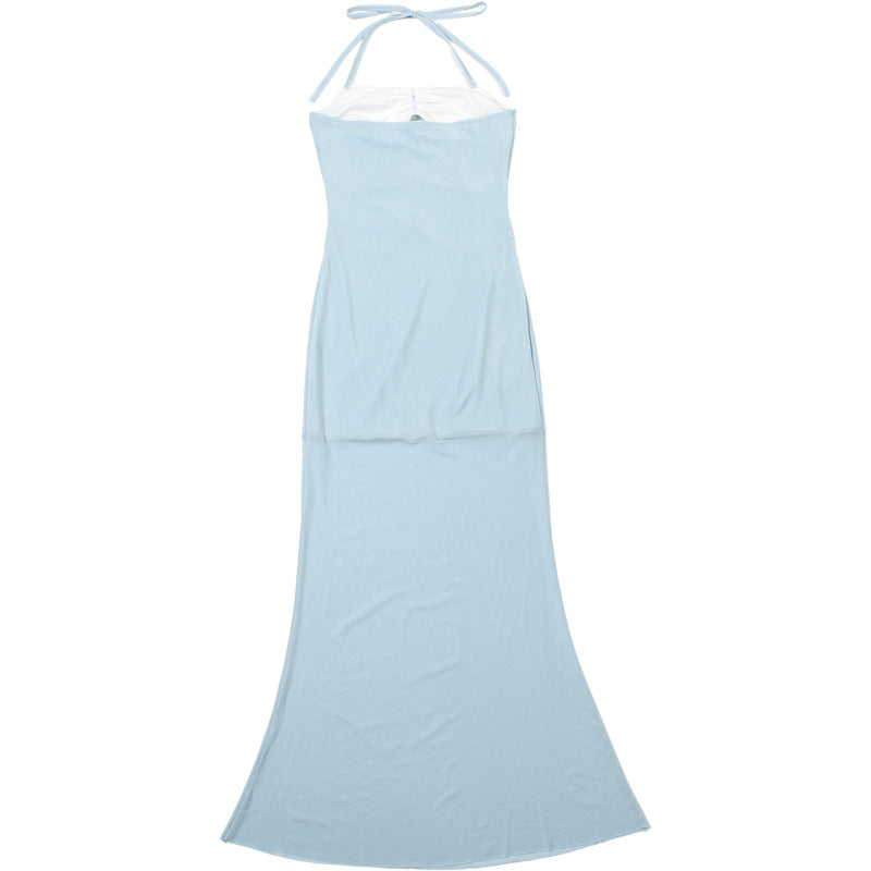 Fall Soirée Luxe: Blush Halter Maxi Dress & Sheer Bolero Set | Elegant Party & Resort Wear