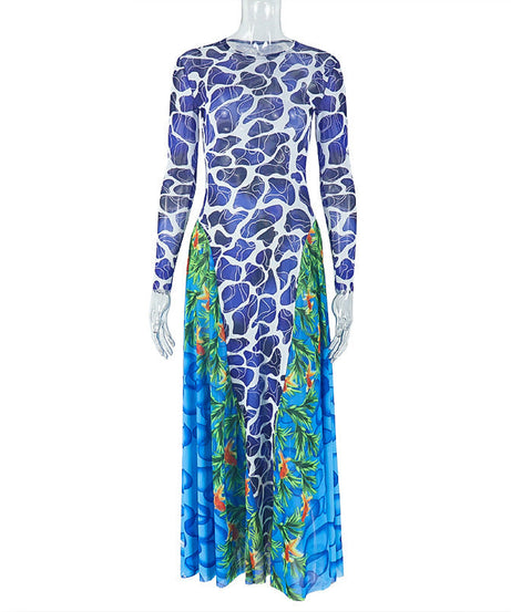 Tropical Oasis Long Sleeve Maxi Dress - Your Chic Fall Getaway Essential