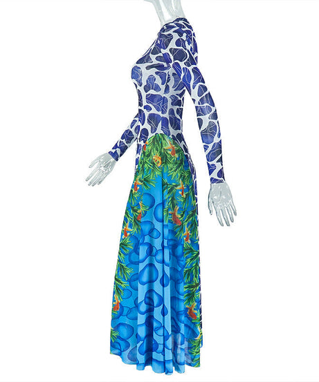 Tropical Oasis Long Sleeve Maxi Dress - Your Chic Fall Getaway Essential