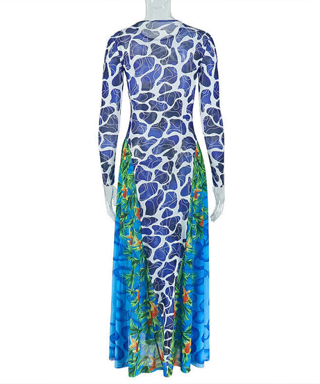 Tropical Oasis Long Sleeve Maxi Dress - Your Chic Fall Getaway Essential