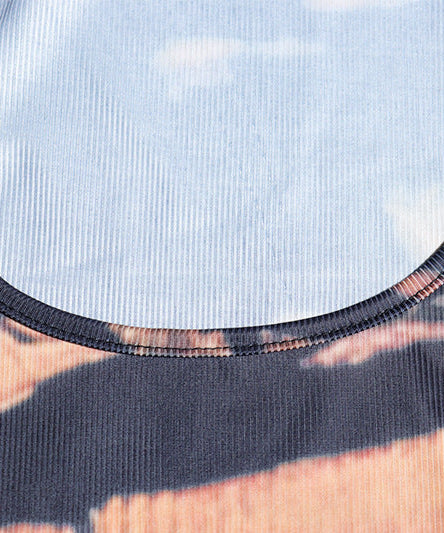 Chic Fall Statement: Long Sleeve Bleached Tiger Print Bodycon Maxi Dress