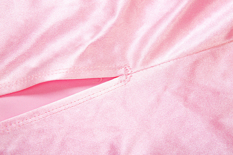 Glamorous Pink Feather Trim Halter Maxi Dress - Your Go-To for Holiday Parties & Elegant Evenings