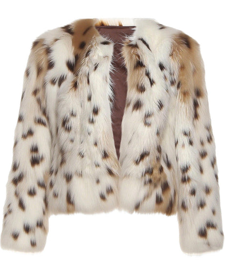 Chic Snow Lynx Faux Fur Jacket | Fall & Holiday Statement Piece