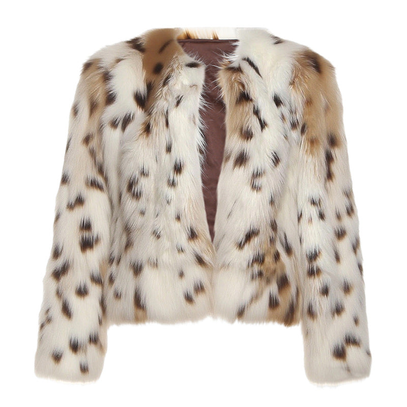 Chic Snow Lynx Faux Fur Jacket | Fall & Holiday Statement Piece