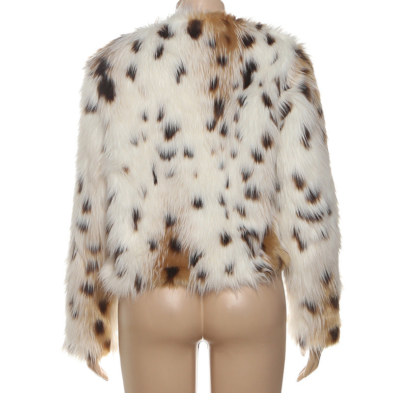 Chic Snow Lynx Faux Fur Jacket | Fall & Holiday Statement Piece
