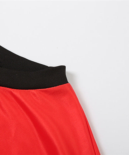 Women's Fiery Flame Print Oversized Long Sleeve Tee - Edgy Fall Streetwear