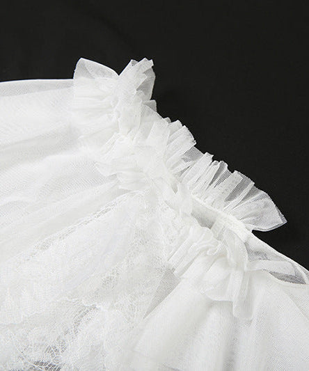 Enchanting Sheer Ruffle Blouse | Romantic Bell Sleeve Top for Fall & Holidays