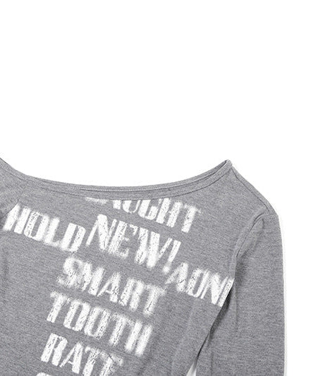 Rebel Ruffle: Asymmetrical One-Shoulder Graphic Top | Fall Street Style Essential