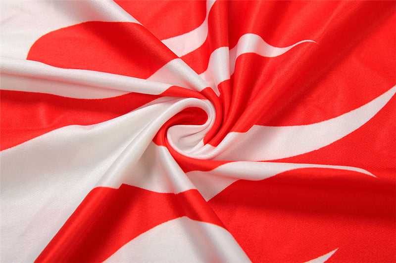 Women's Fiery Flame Print Oversized Long Sleeve Tee - Edgy Fall Streetwear