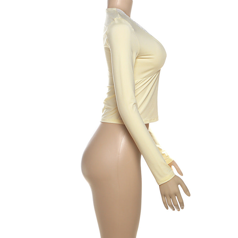 Buttery Soft Lace Trim V-Neck Long Sleeve Top - Your Chic Fall Layering Essential