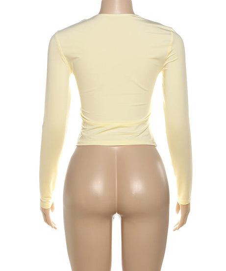 Buttery Soft Lace Trim V-Neck Long Sleeve Top - Your Chic Fall Layering Essential