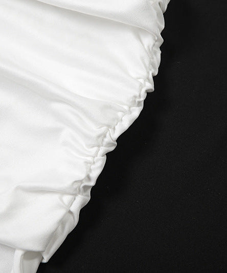 Effortless Glamour: White Cowl Neck Ruched Maxi Dress for Fall & Holiday Events