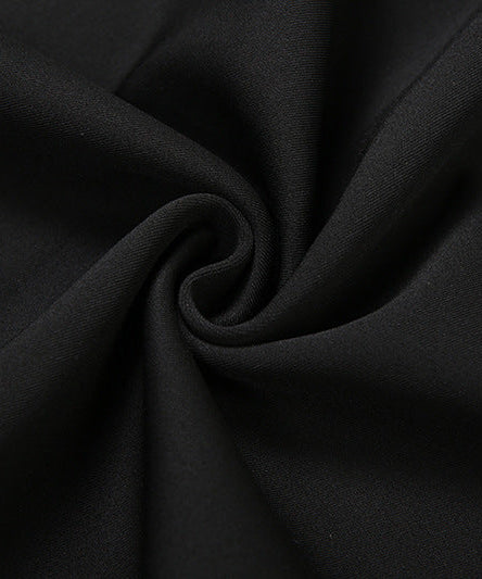 Black Rose High-Slit Maxi Dress with Keyhole Neckline – Fall & Holiday Gala Ready