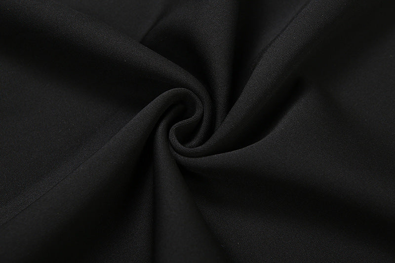 Black Rose High-Slit Maxi Dress with Keyhole Neckline – Fall & Holiday Gala Ready