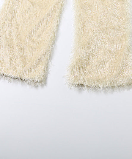 Ultra-Plush Fluffy Straight Leg Pants - Your Cozy Chic Fall & Winter Essential