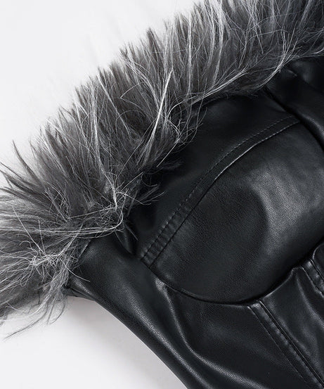 Fierce Feather & Buckle Faux Leather Corset Top – Your Go-To for Halloween & Edgy Fall Nights