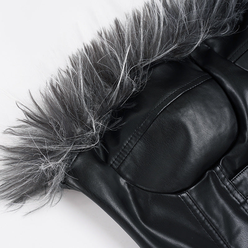 Fierce Feather & Buckle Faux Leather Corset Top – Your Go-To for Halloween & Edgy Fall Nights