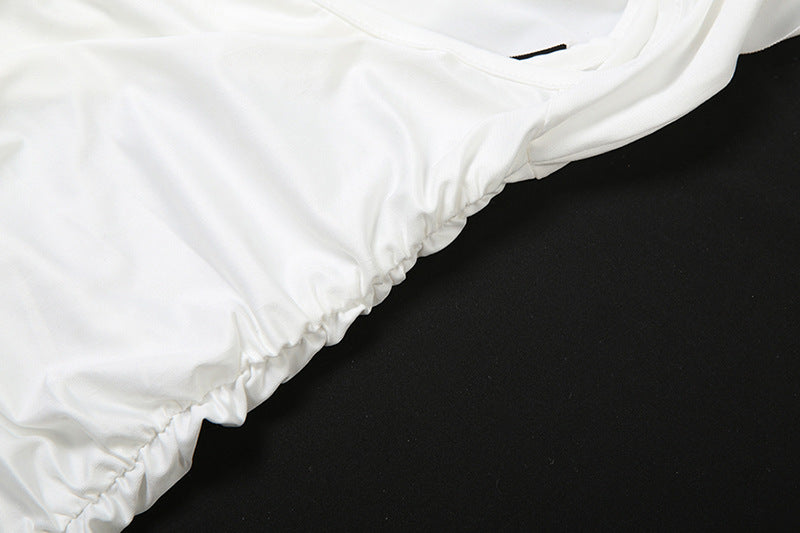 Daring Asymmetric Cutout Ruched Mini Dress - Chic Long Sleeve Bodycon for Fall Parties