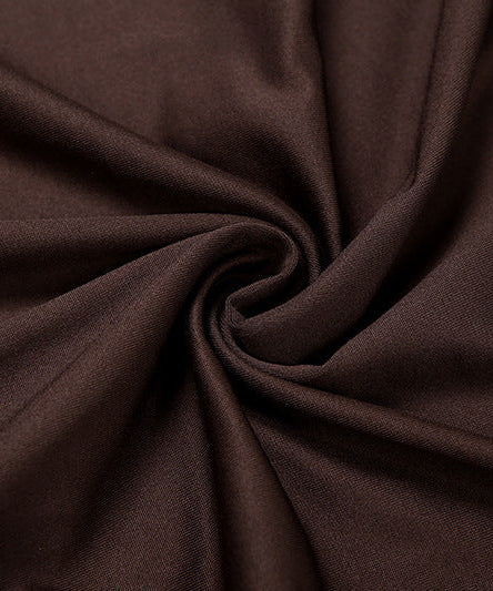 Espresso Elegance: Chic Off-Shoulder Halter Maxi Dress with Asymmetrical Flow – Fall & Holiday Ready