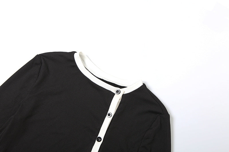 Effortless Fall Elegance: Ribbed Knit Long Sleeve Top & Maxi Skirt Co-ord Set