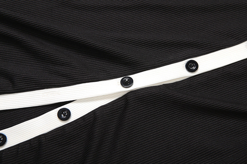 Effortless Fall Elegance: Ribbed Knit Long Sleeve Top & Maxi Skirt Co-ord Set