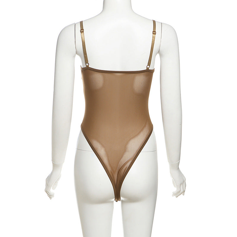 Sculpting Mesh Corset Cami Bodysuit - Fall's Must-Have for Edgy Chic Nights