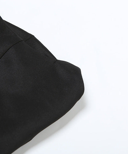 Showstopping Black Polka Dot Rose Strapless Mini Dress - Your Go-To for Fall Parties & Glam Nights