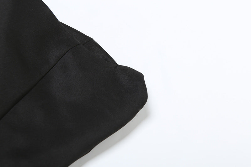 Showstopping Black Polka Dot Rose Strapless Mini Dress - Your Go-To for Fall Parties & Glam Nights