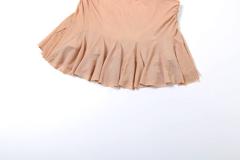 Autumn Glow Ruched Ruffle Mini Skirt - Women's Trendy Fall Fashion & Party Wear